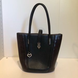 Brighton Brown and Black Leather Tote Purse